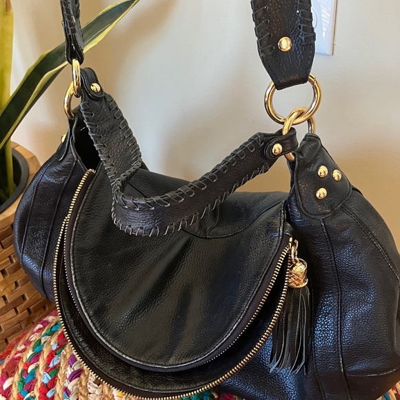 Onna Ehrlich Rachel Black Leather Hobo Bag - Picture 9 of 9
